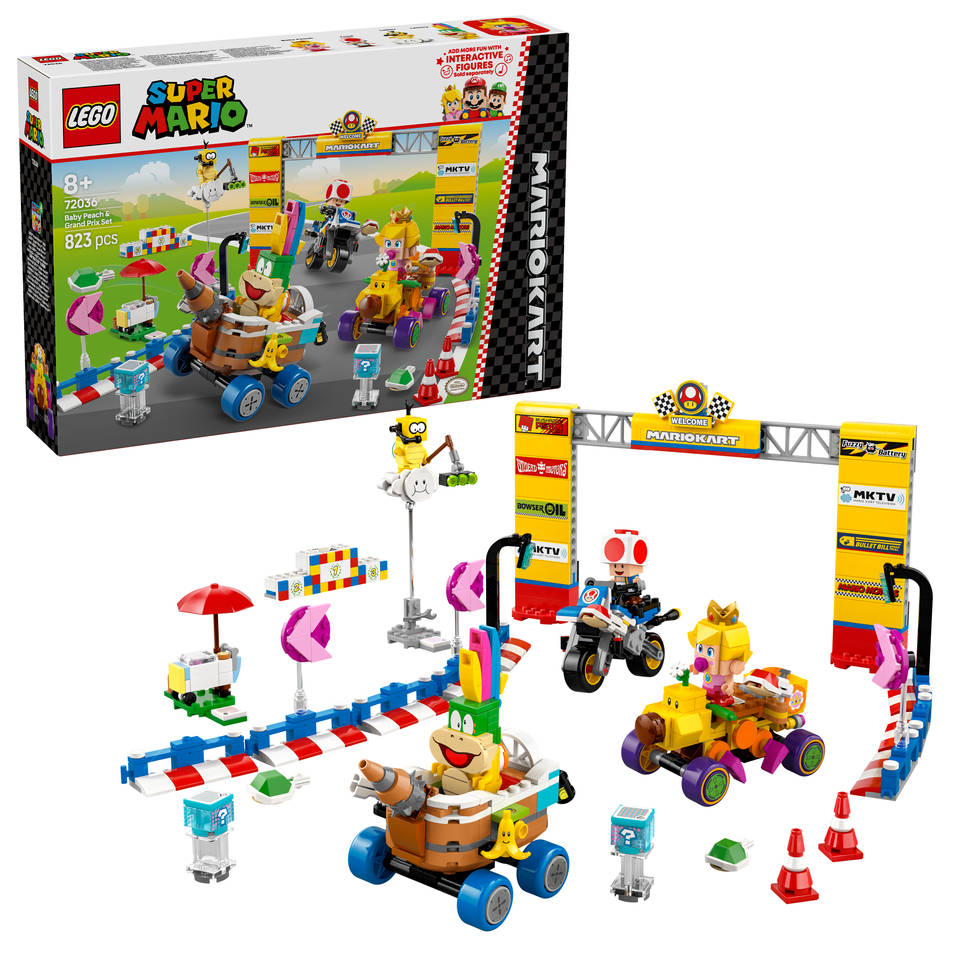 LEGO Super Mario Mario Kart: Baby Peach en Grand Prix set 72036