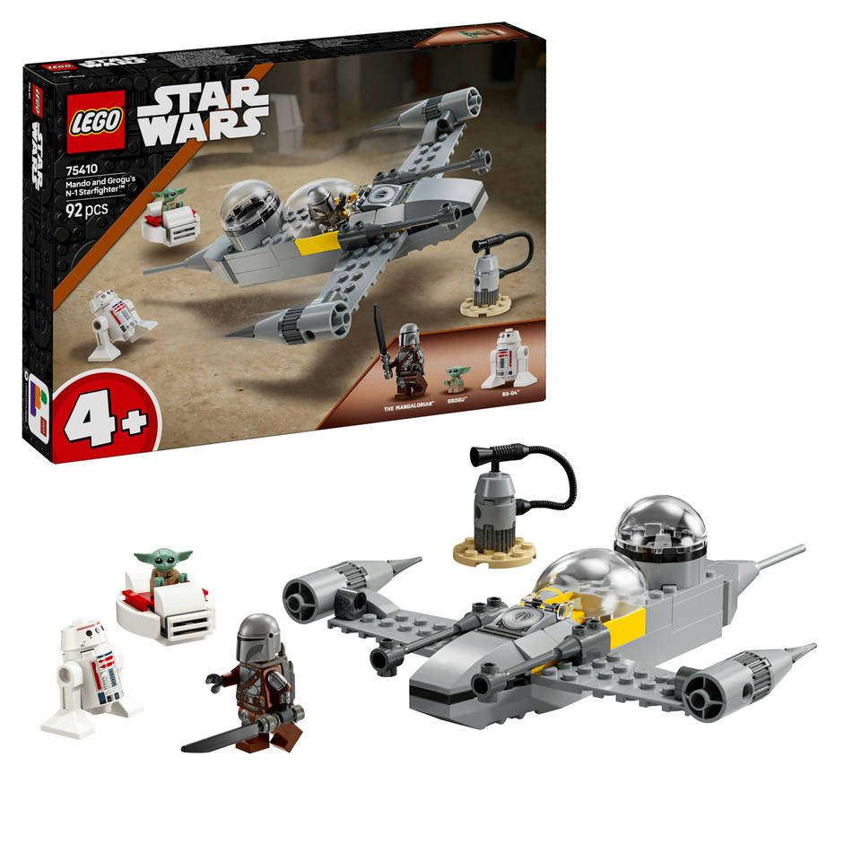 LEGO Star Wars Mando en Grogu's N-1 Starfighter 75410