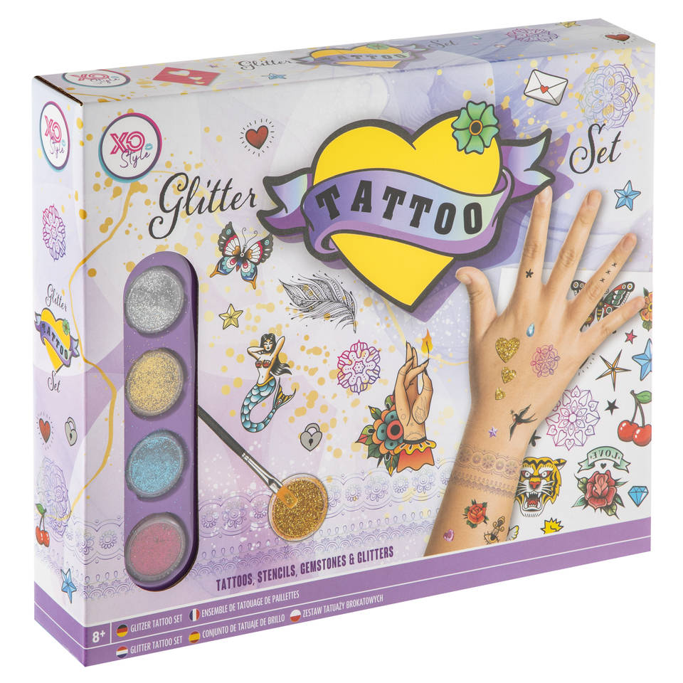 Glitter tattoo set