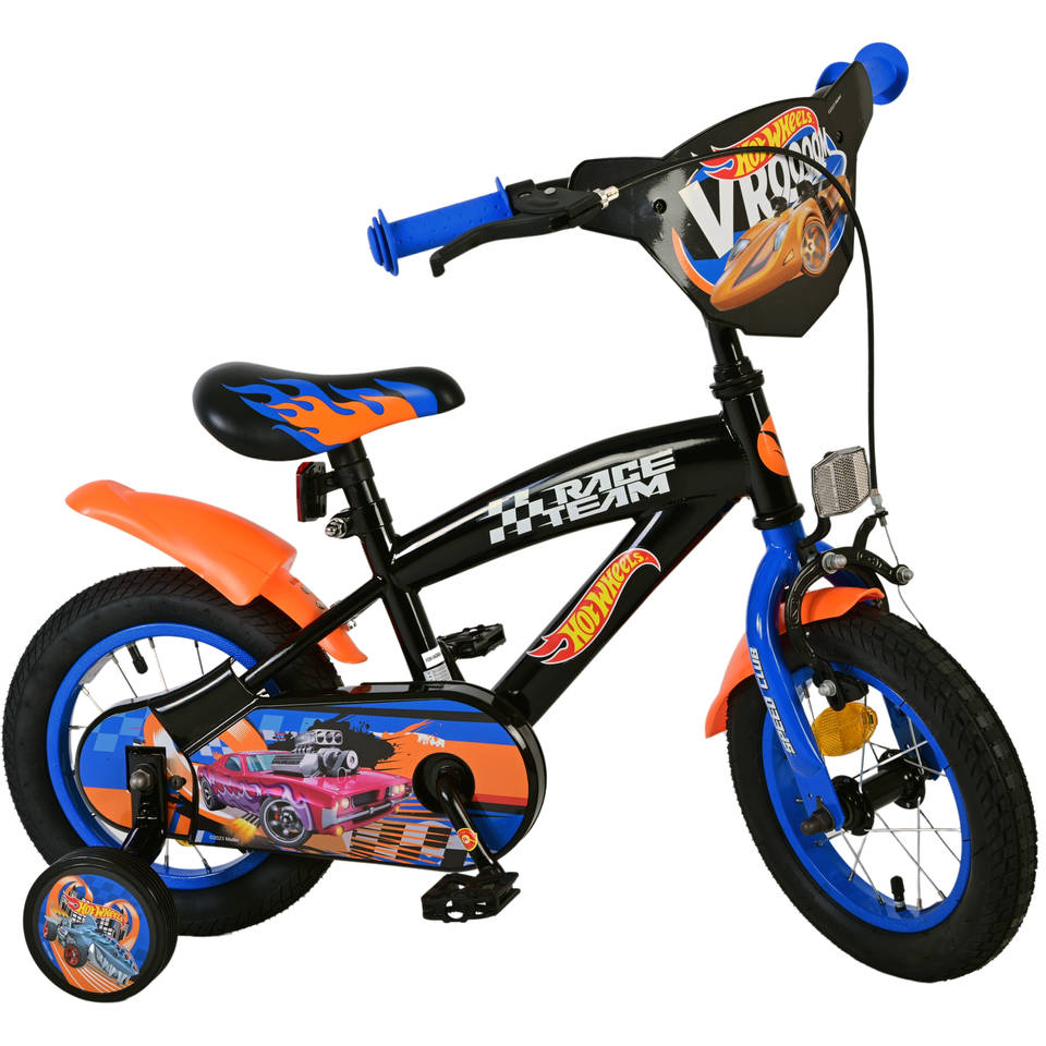 Volare Hot Wheels kinderfiets - 12 inch - zwart