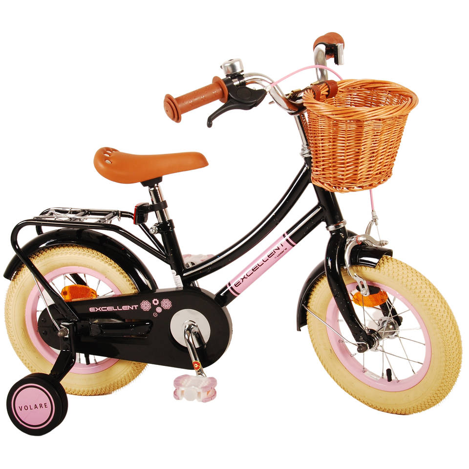 Volare Excellent kinderfiets - 12 inch - zwart