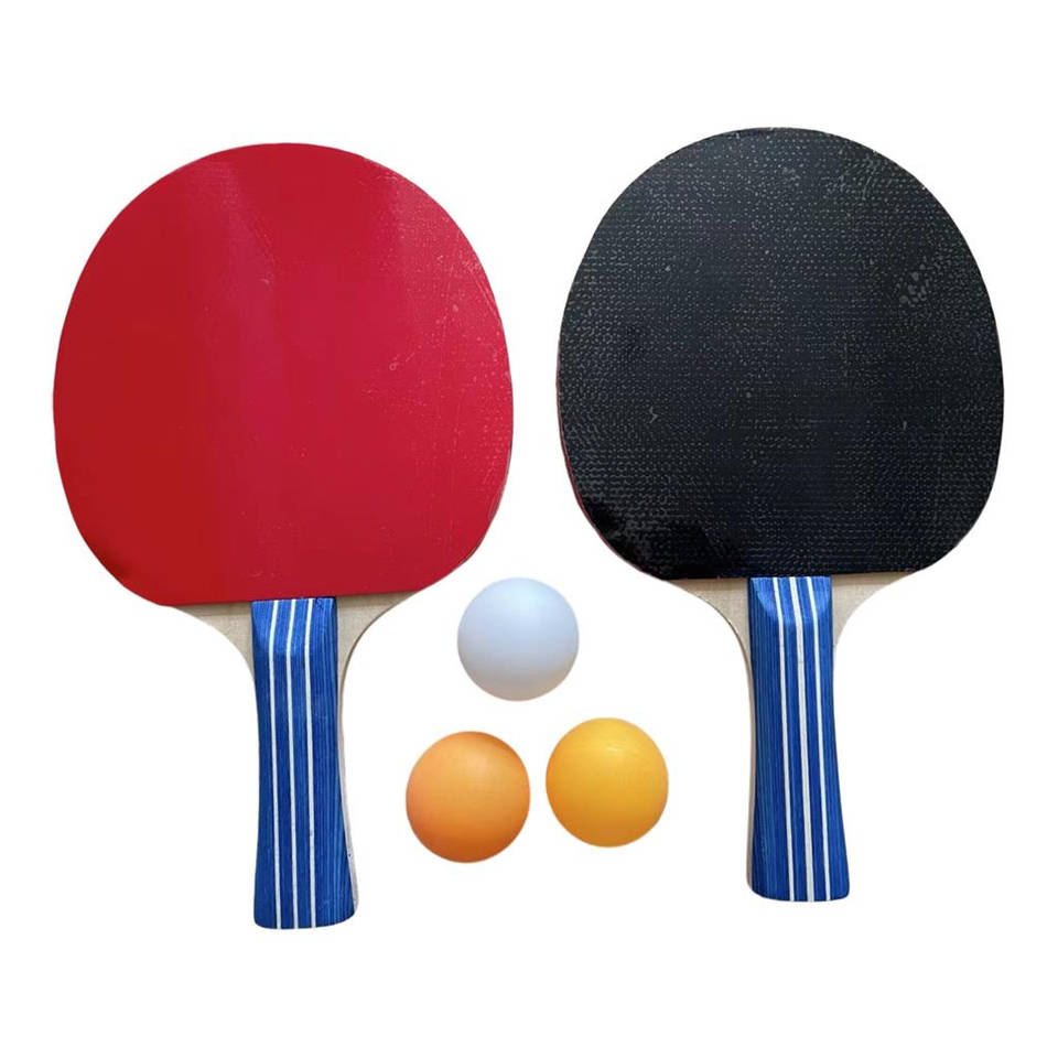 SportX houten tafeltennisset met ballen in tas 4 ster