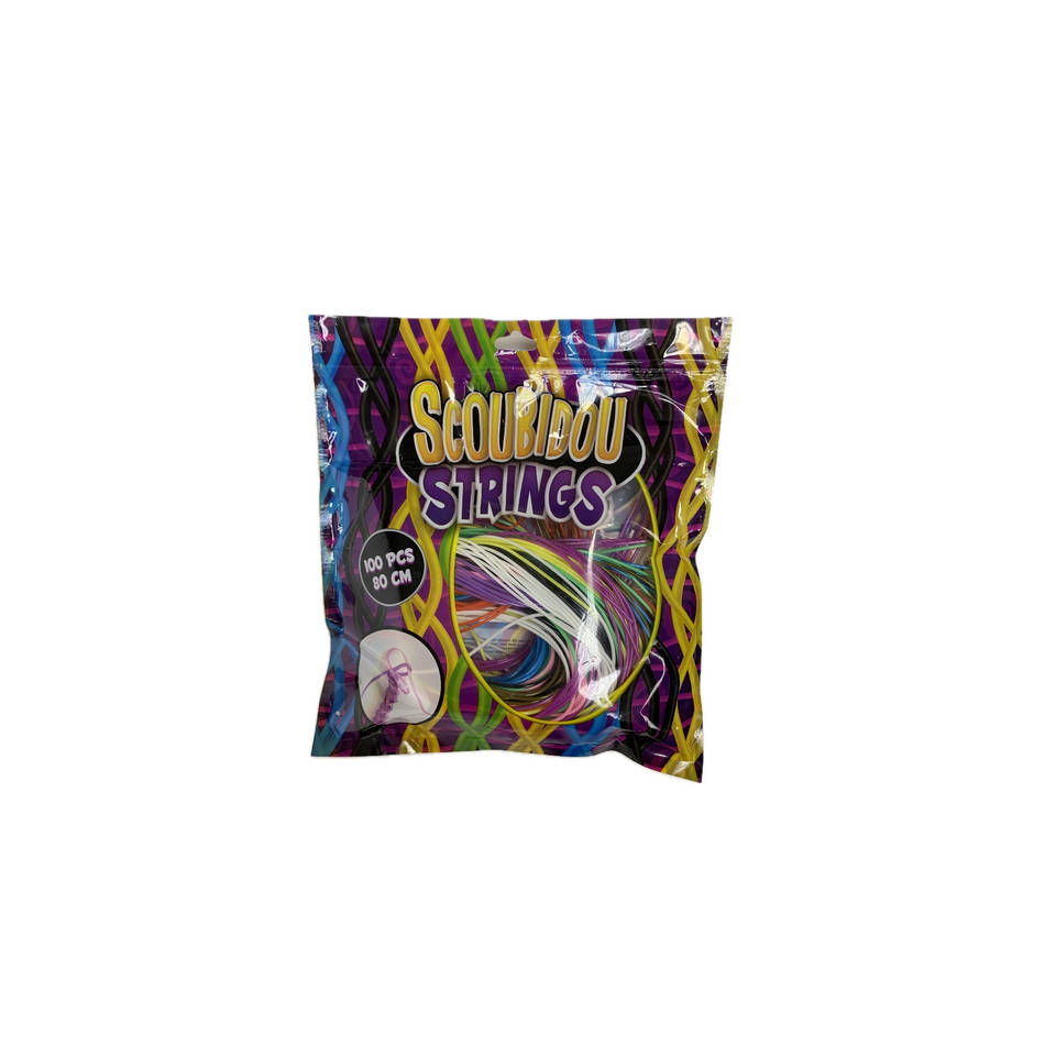 Scoubidou knooptouwtjes set 100-delig - 80 cm Main Image