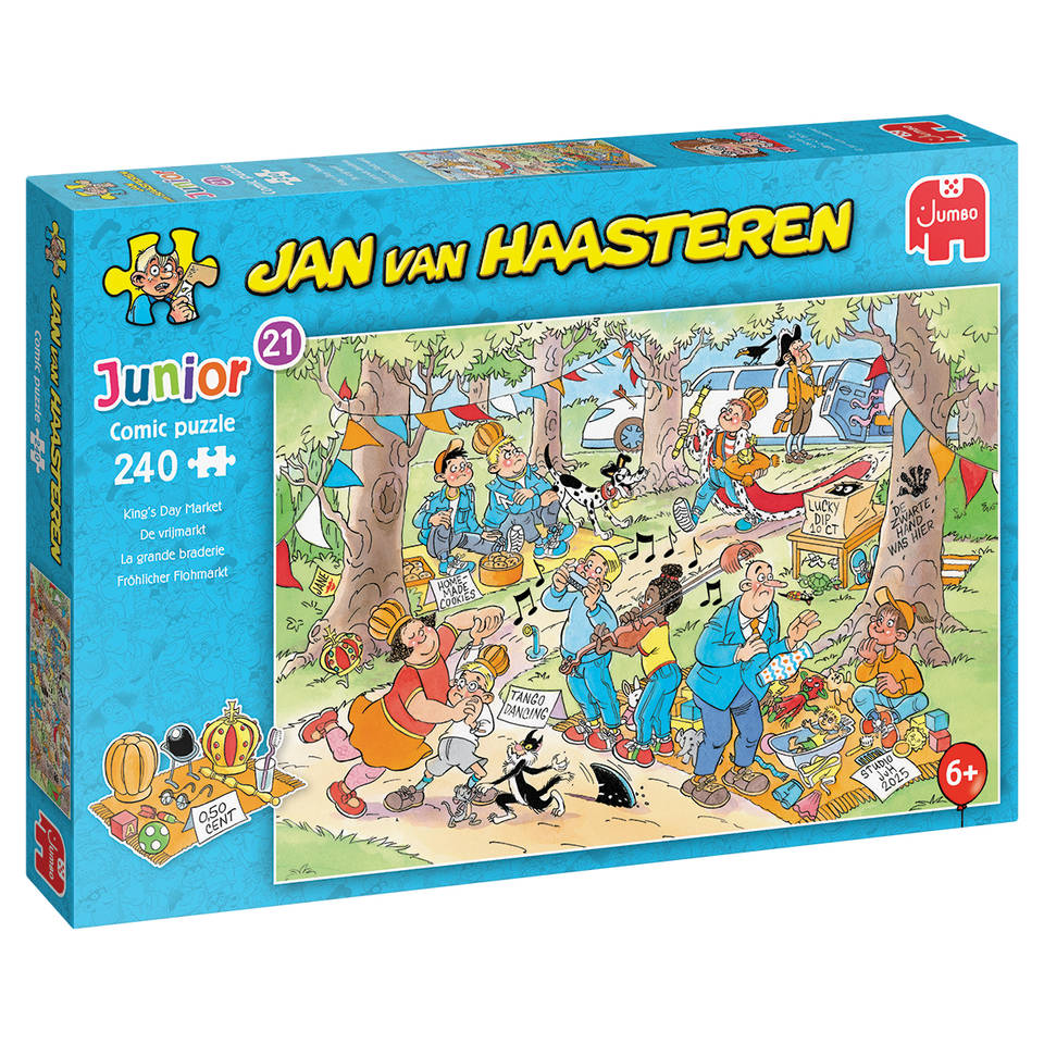 Jumbo Jan van Haasteren Junior puzzel De vrijmarkt - 240 stukjes