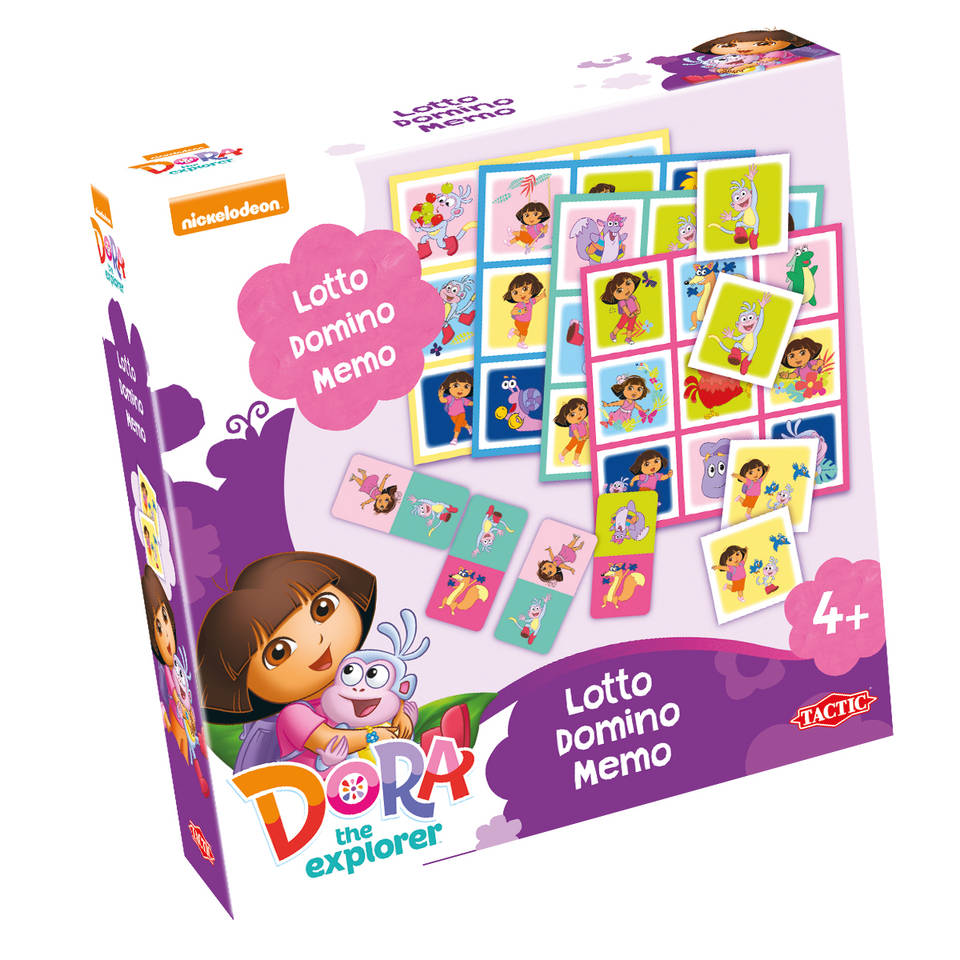 Dora 3-in-1 Lotto Domino Memo spellenbundel