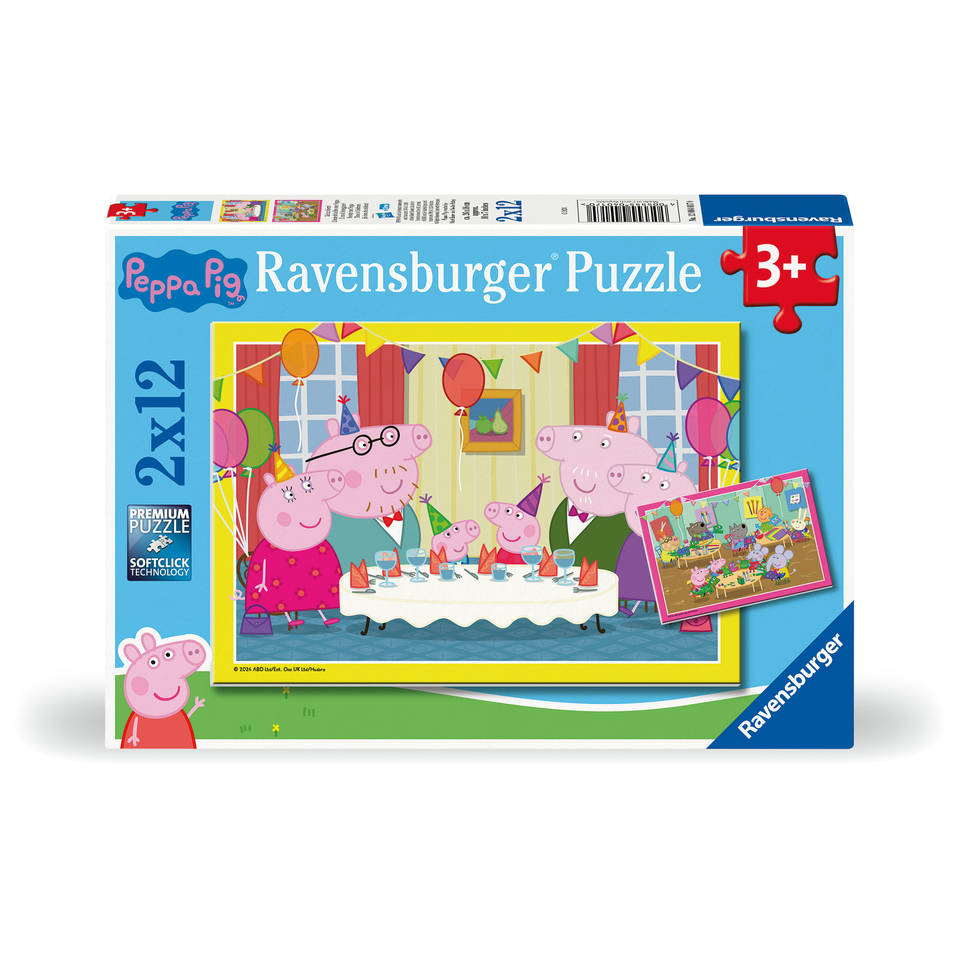 Ravensburger Peppa Pig puzzelset - 2 x 12 stukjes