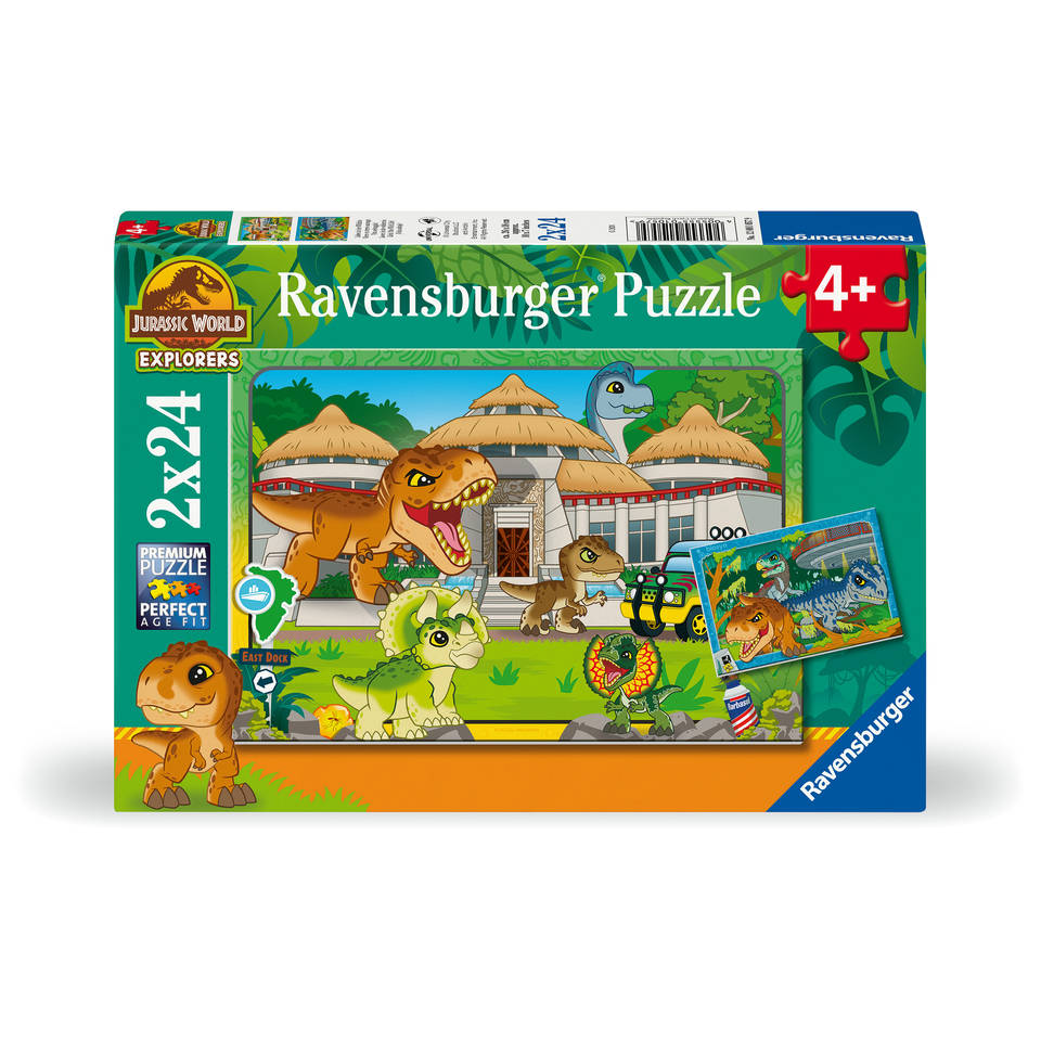 Ravensburger Jurassic World Explorers puzzelset - 2 x 24 stukjes