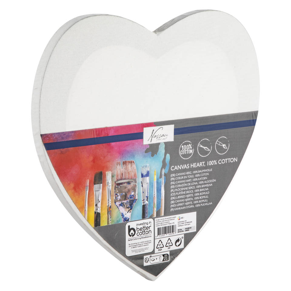 Nassau canvas hart - 29 cm