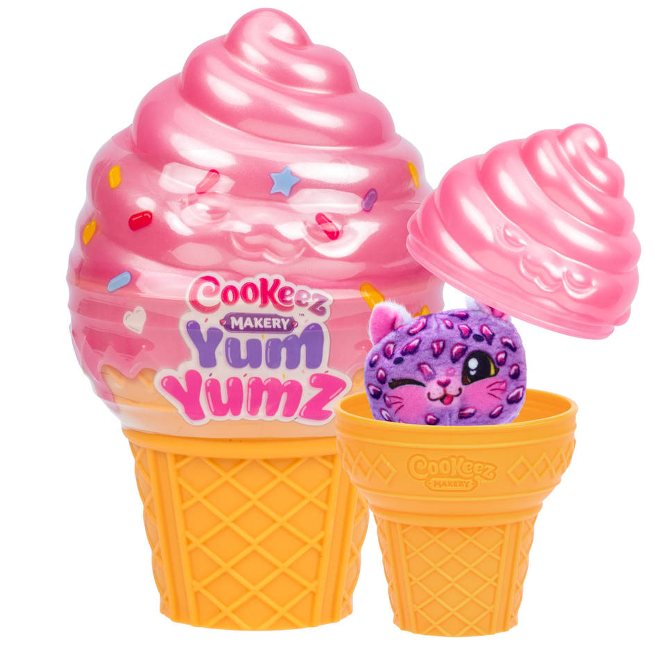 YUMMY Cookeez Makery Yum Yumz 1-pack pluchen knuffeltje in een ijsje