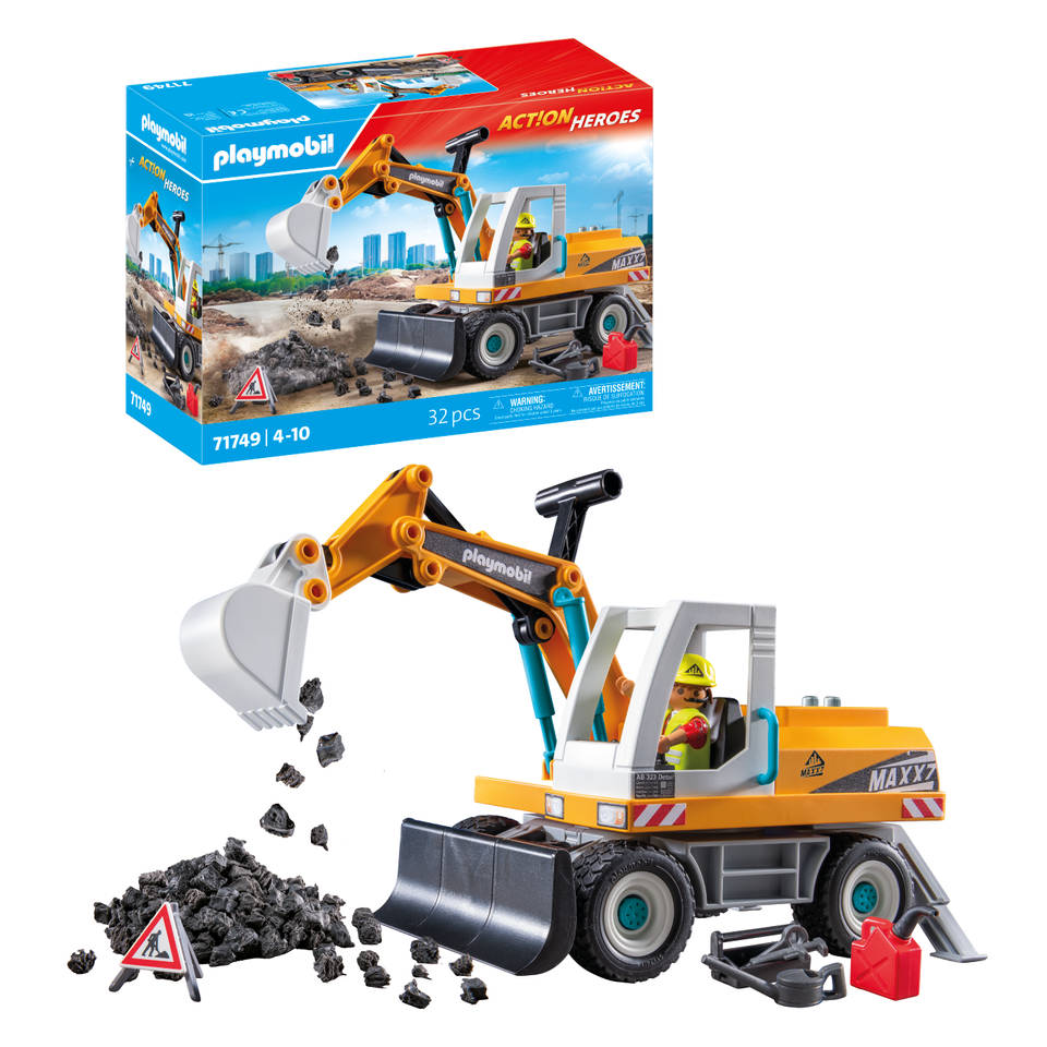 PLAYMOBIL Action Heroes grote graafmachine 71749 Main Image