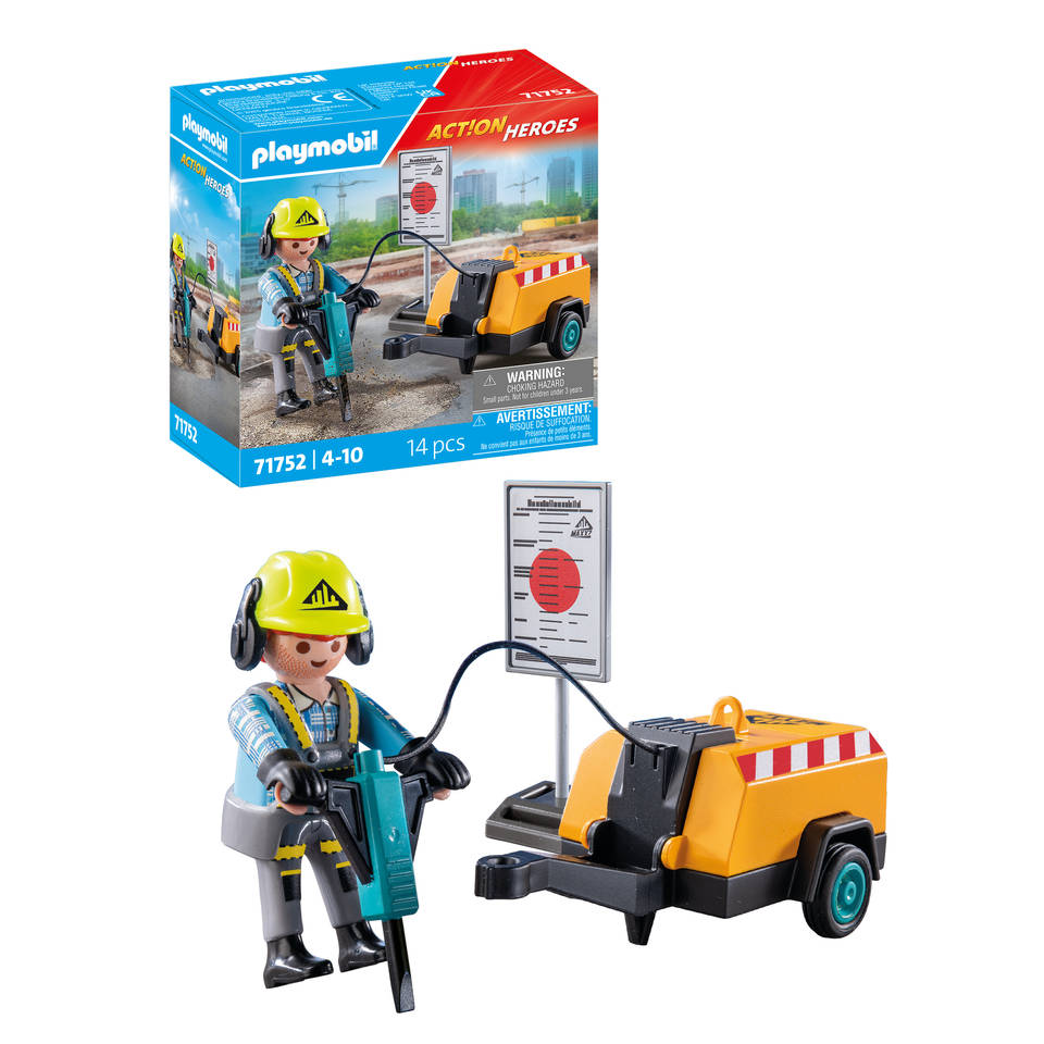 PLAYMOBIL Action Heroes bouwvakker 71752