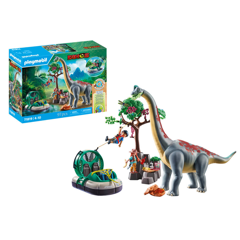 PLAYMOBIL Dinos brachiosaurus met hovercraft 71819 Main Image