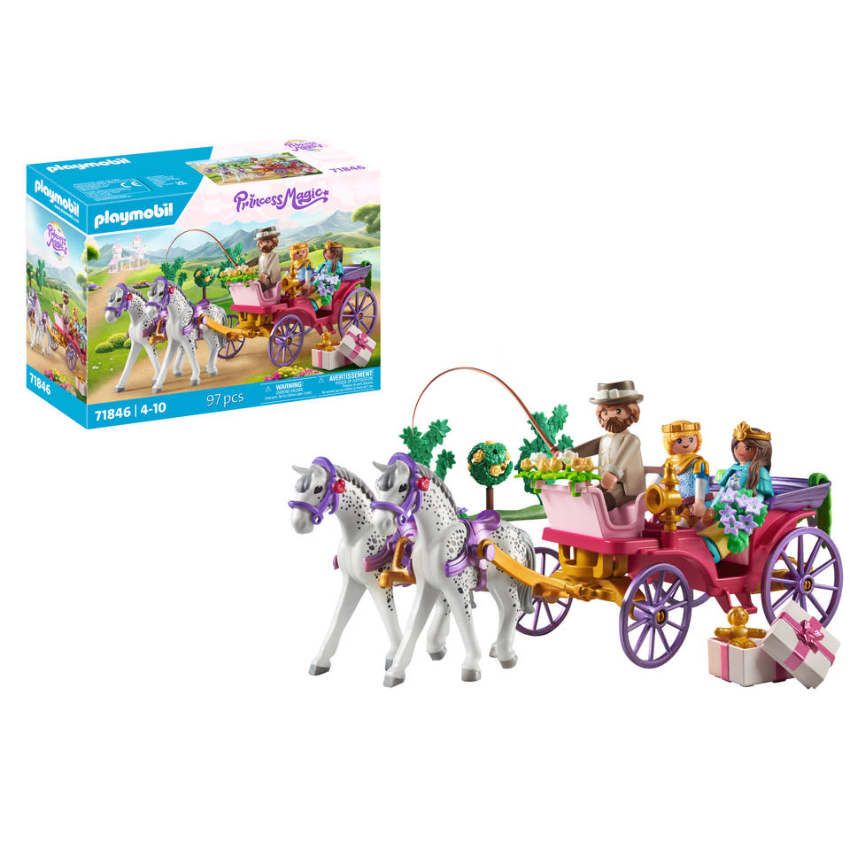 PLAYMOBIL Princess Magic koetsrit met prins en prinses 71846