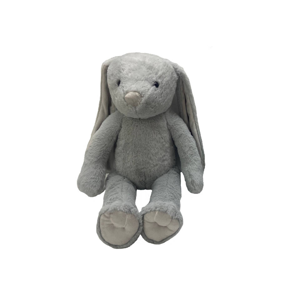 Pluchen konijn knuffel - 35 cm - grijs