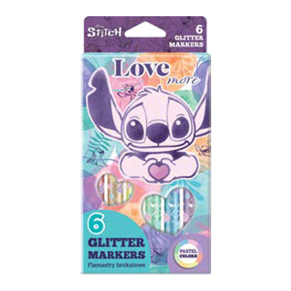 Stitch glitterstiften set 6-delig Main Image