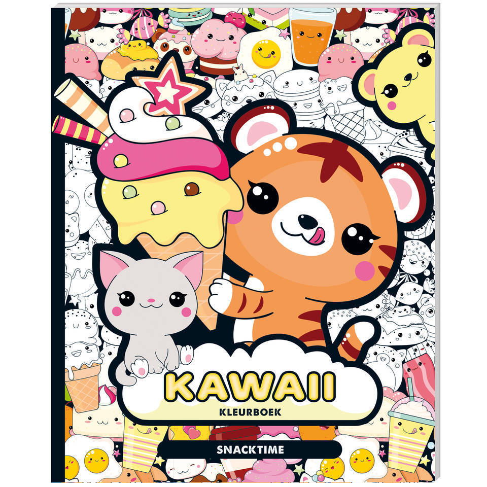 Kawaii kleurboek snacktime