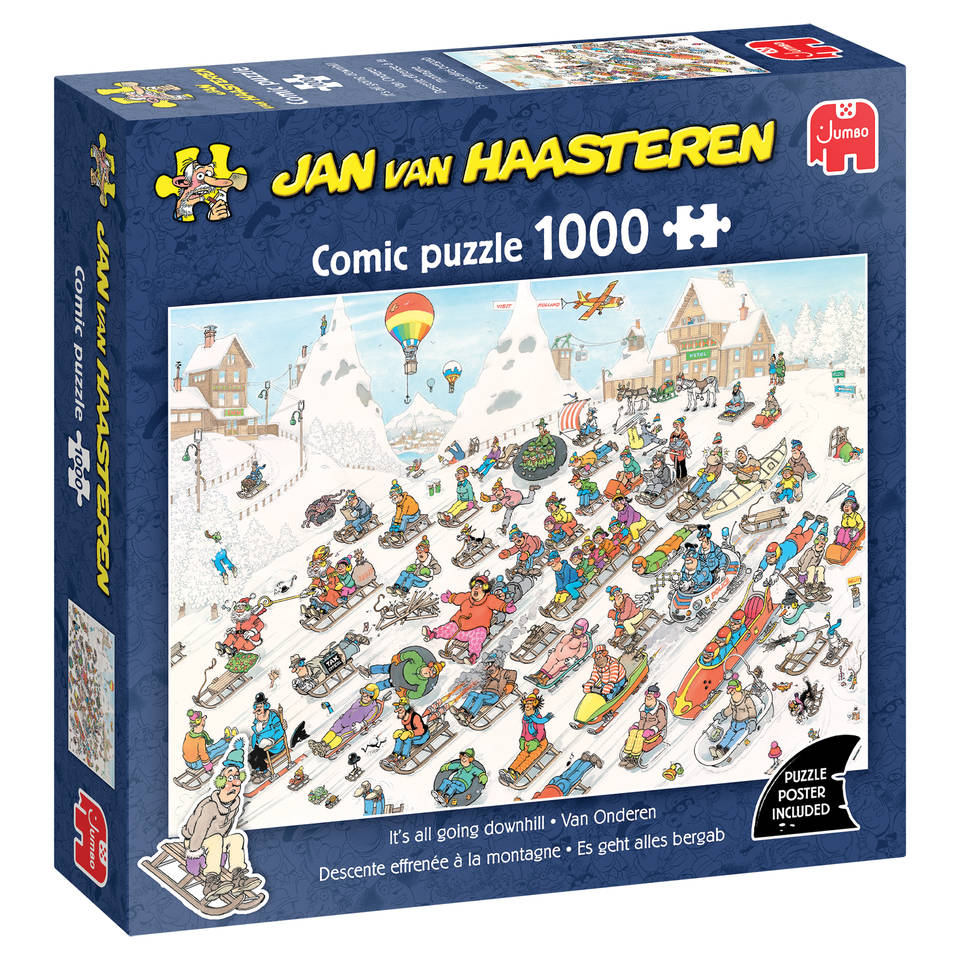 Jumbo Jan van Haasteren puzzel Van onderen + poster - 1000 stukjes