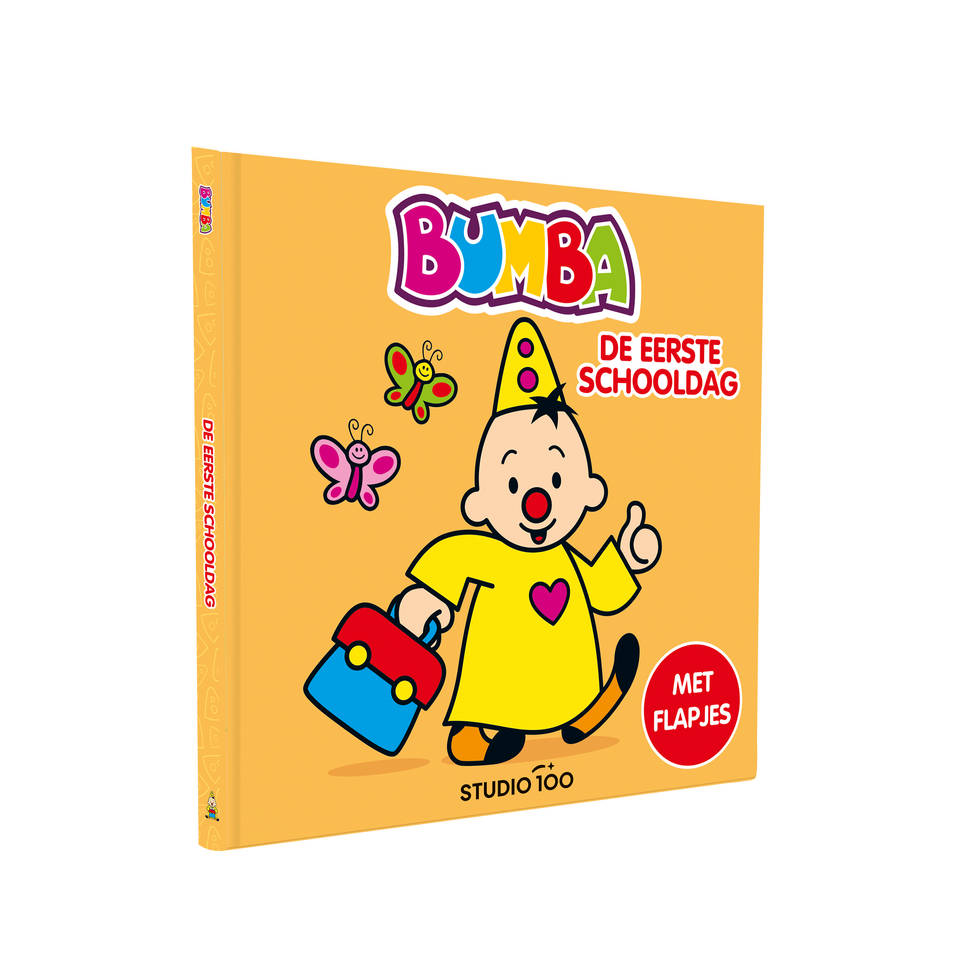 Bumba kartonboek met flapjes De eerste schooldag