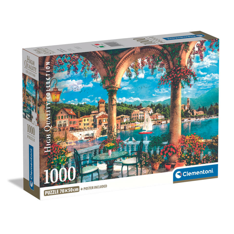 Clementoni puzzel balkonuitzicht op het Comomeer - 1000 stukjes