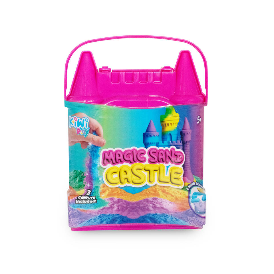 Kiwi zandkasteel speelzand set - roze/blauw