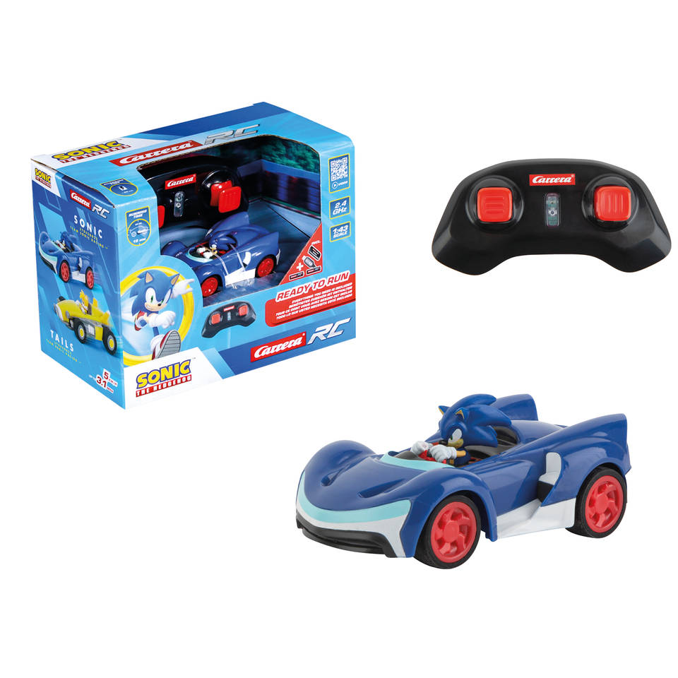 Carrera Team Sonic op afstand bestuurbare Sonic mini - 1:43