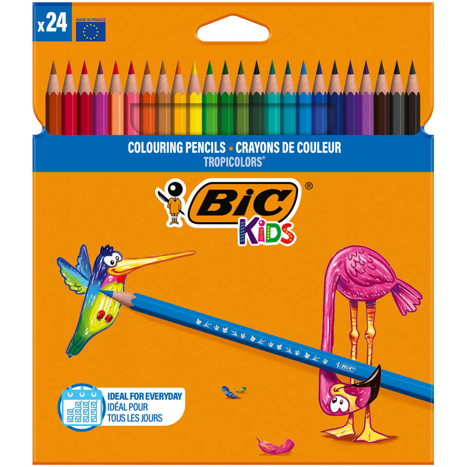 BIC Kids Tropicolors kleurpotloden - 24 stuks