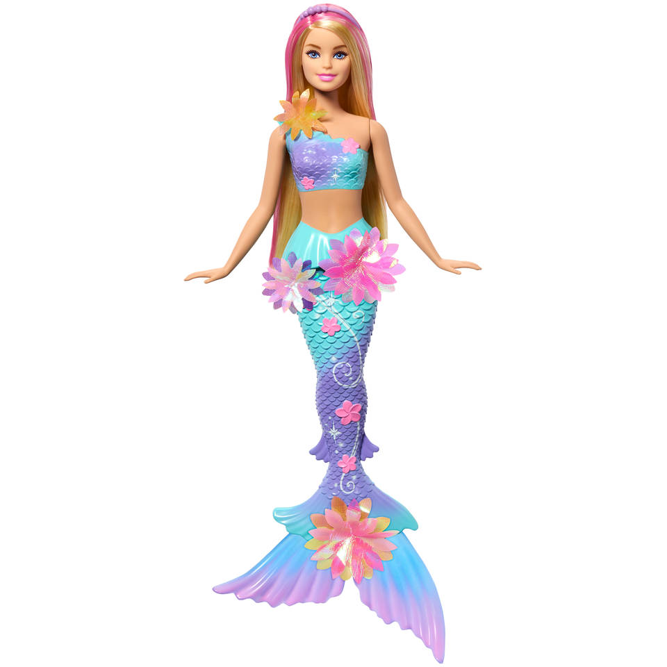 Barbie Flower Magic Mermaid pop - blauw