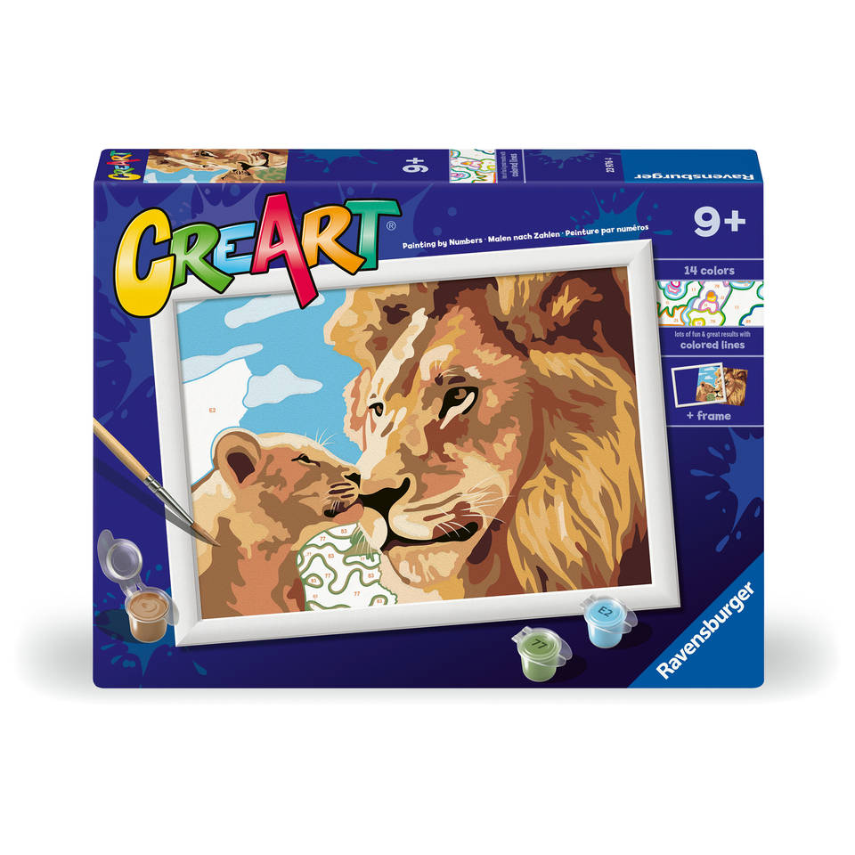 Ravensburger CreArt Schilderen op nummer leeuw en welpje