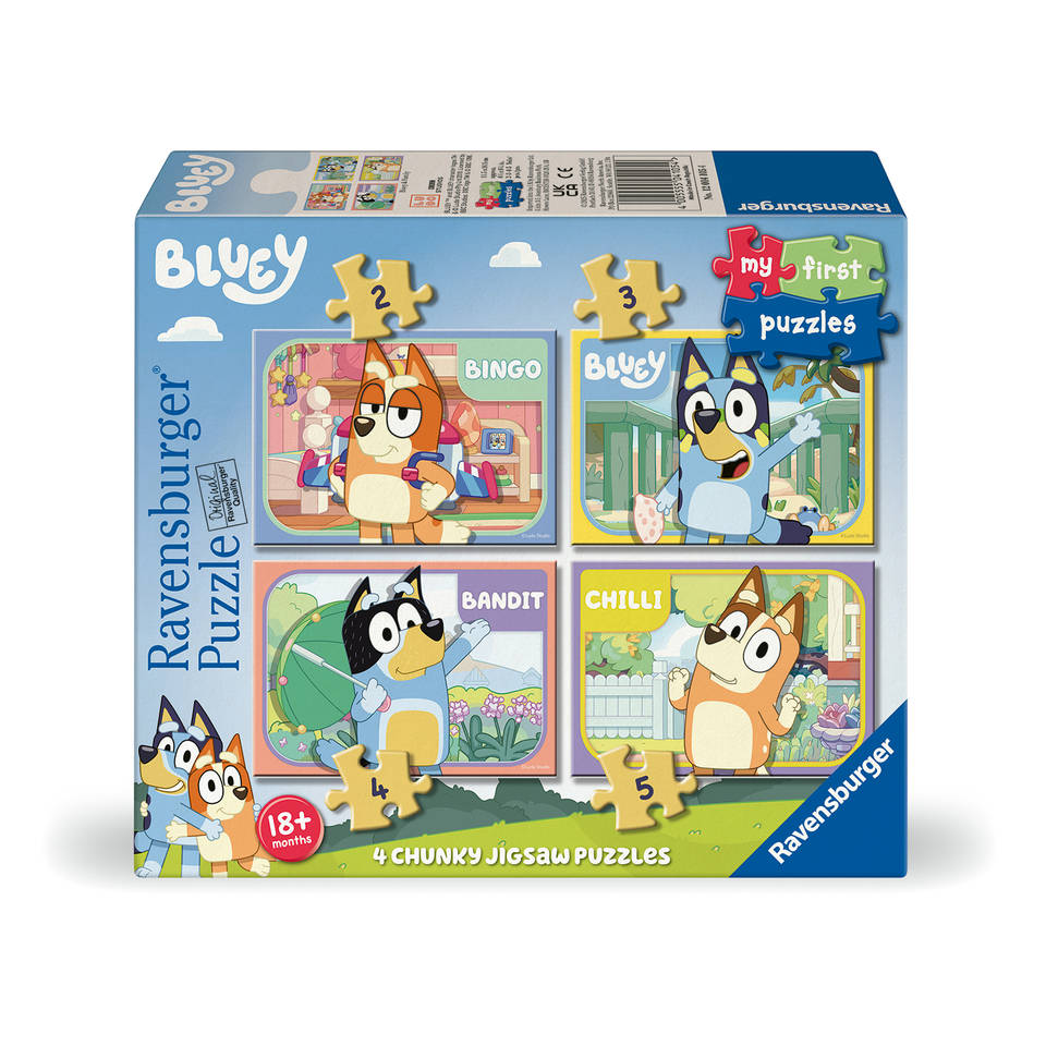 Ravensburger My First Bluey puzzelset - 2 + 3 + 4 + 5 stukjes