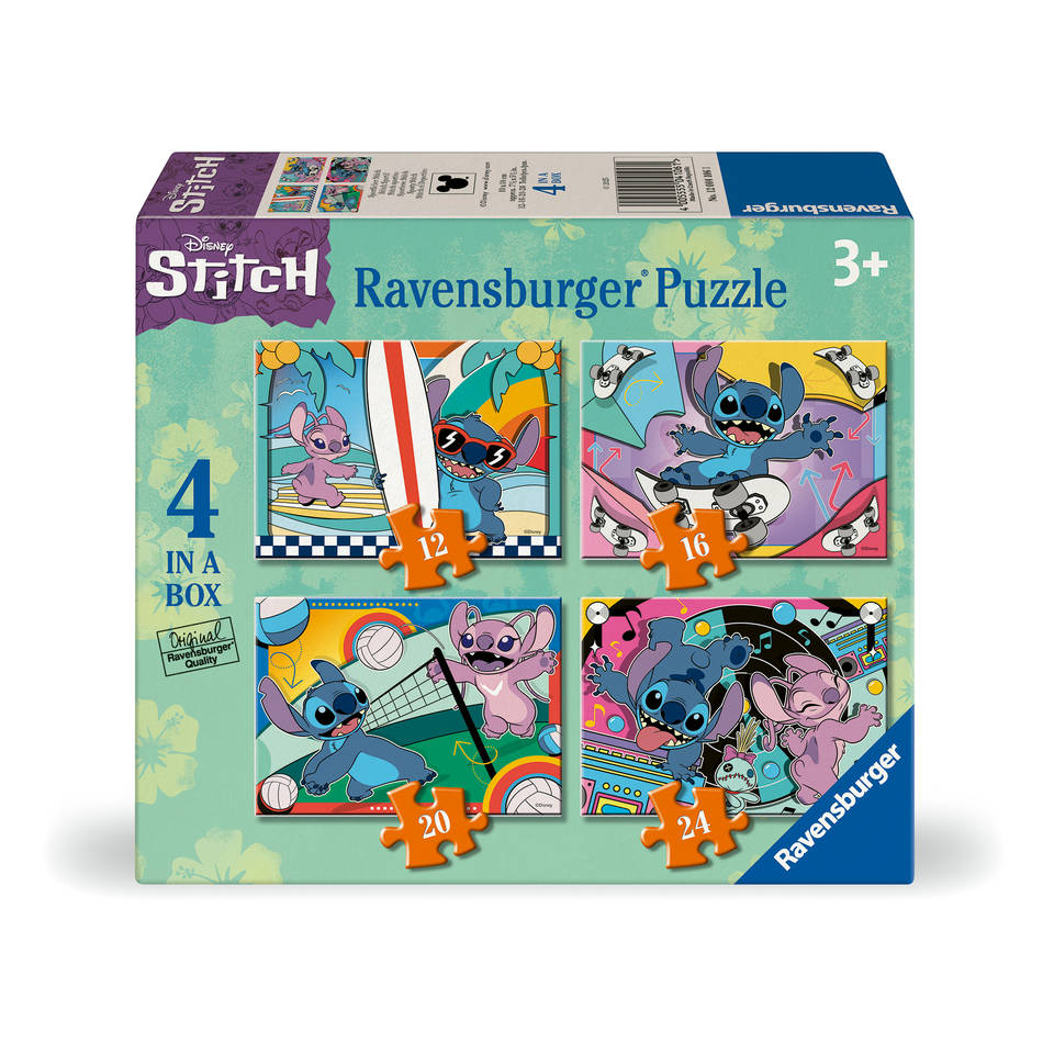 Ravensburger Stitch 4-in-1 puzzelset - 12 + 16 + 20 + 24 stukjes