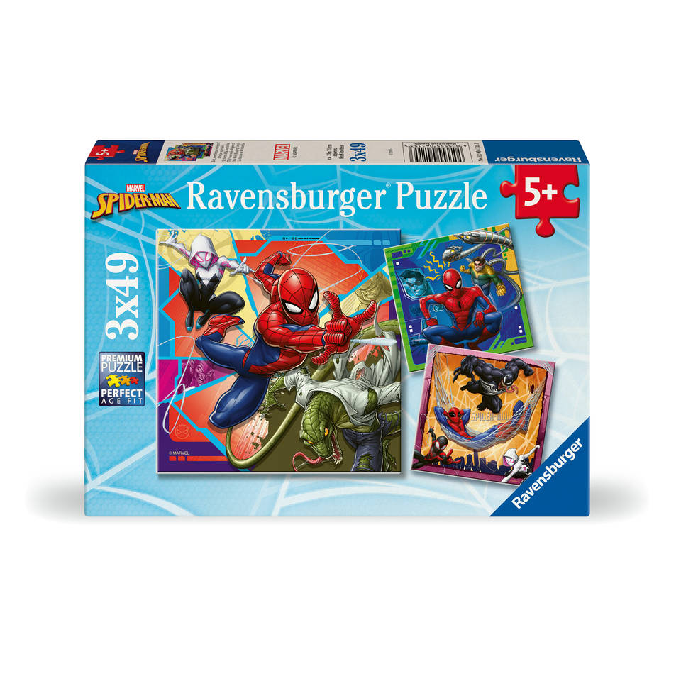 Ravensburger Spider-Man puzzelset - 3 x 49 stukjes Main Image