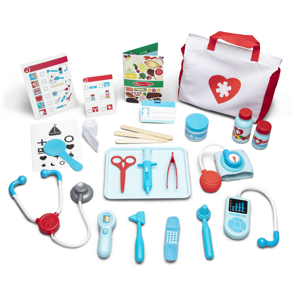 Melissa & Doug dokter speelset inclusief opbergtas 25-delig Main Image