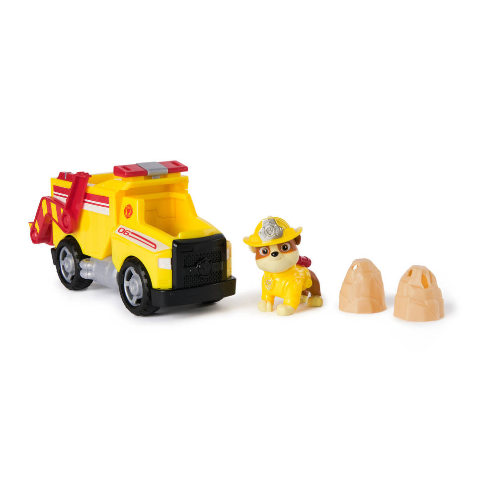 PAW Patrol Brandweerredding Rubble's kiepwagen met speelfiguur Main Image