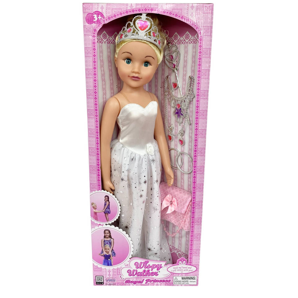 Wispy Walker Royal Princess looppop prinses - 70 cm - wit