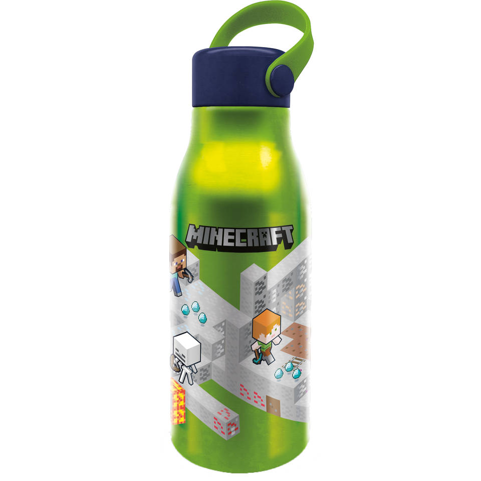 Minecraft drinkfles met handvat - aluminium Main Image
