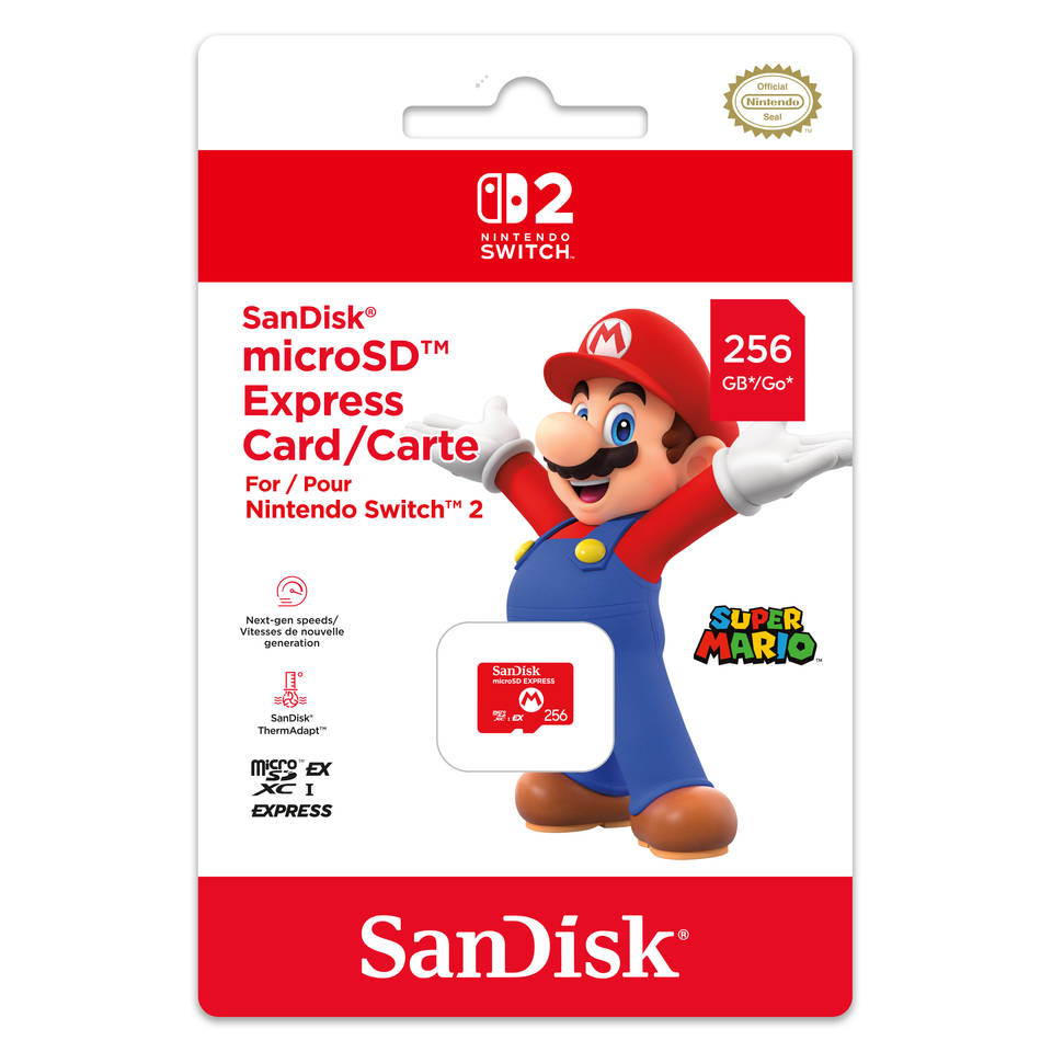 Nintendo Switch 2 SanDisk microSD Express kaart
