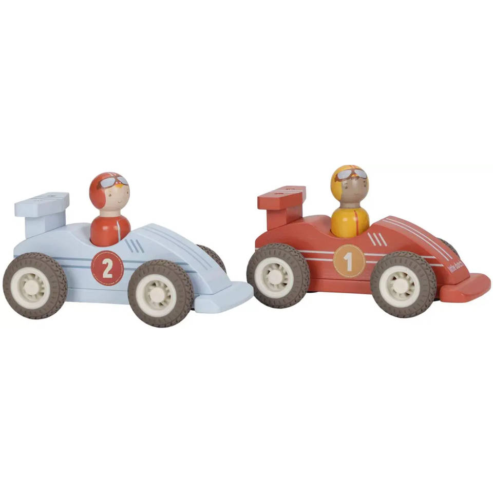 Little Dutch houten pullback raceauto set 2-delig Main Image