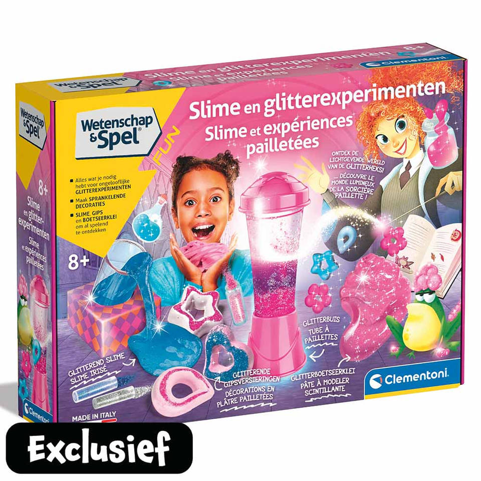 Clementoni Wetenschap & Spel slijm en glitter experimenten Main Image