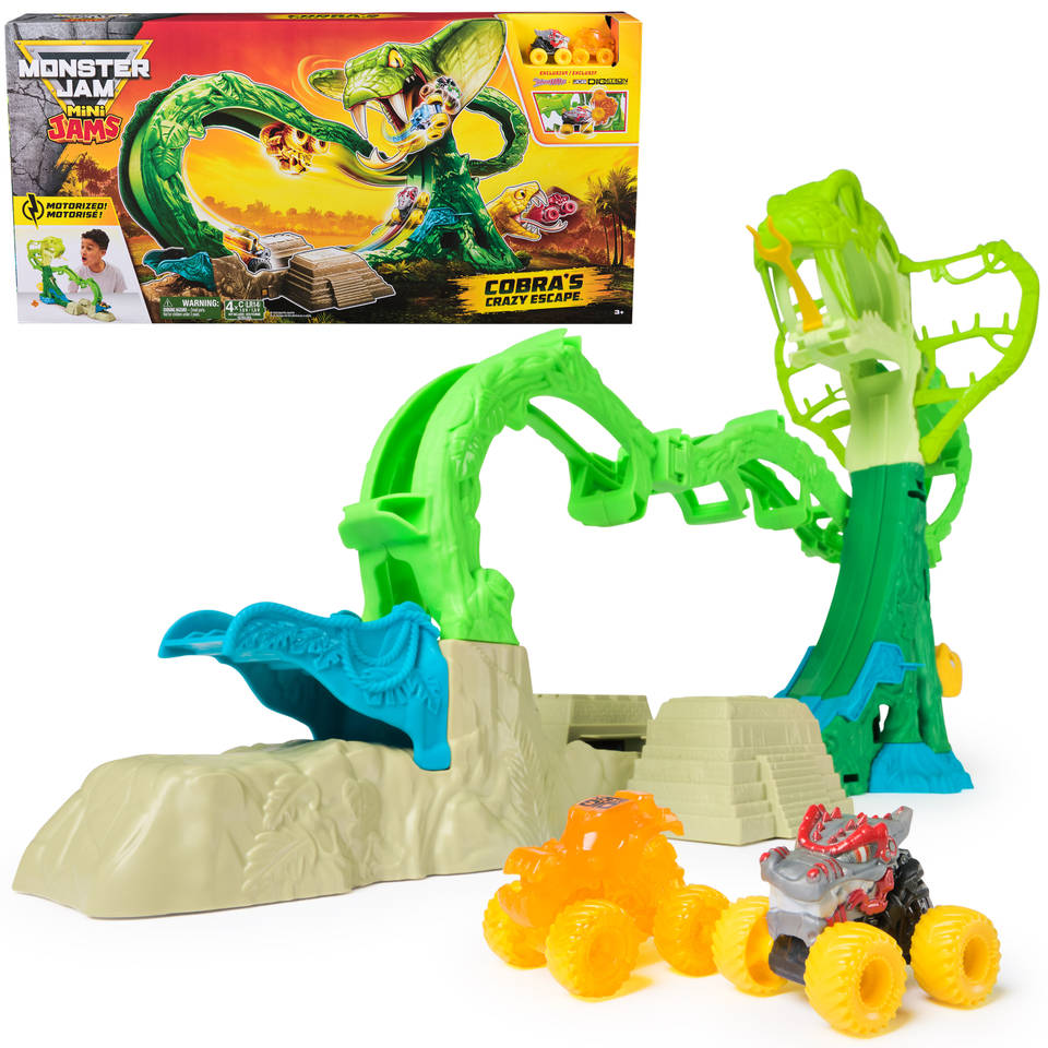 Monster Jam Mini Jams Cobra's ontsnapping gemotoriseerde speelset