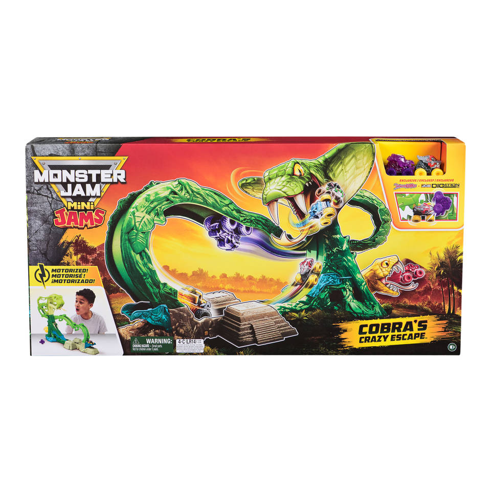 Monster Jam Mini Jams Cobra's ontsnapping gemotoriseerde speelset