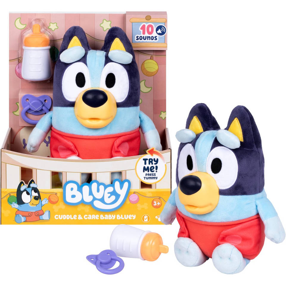 Bluey Cuddle & Care interactieve knuffel
