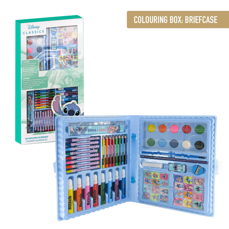 Disney Stitch kleurkoffer 43-delig
