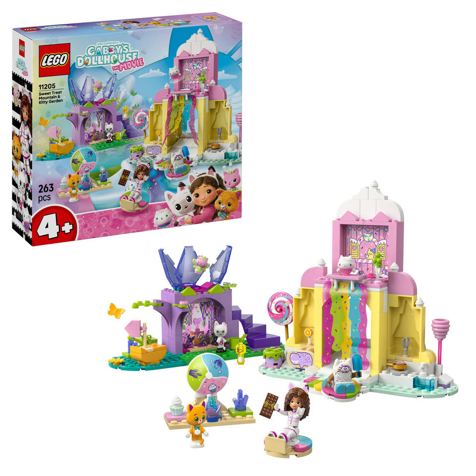 LEGO Gabby's Dollhouse snoepjesberg en kittentuin 11205