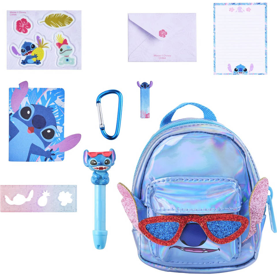 Real Littles Disney Stitch mini rugzakje + schrijfwaren