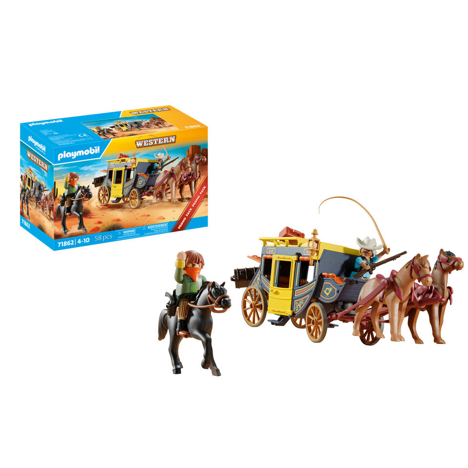 PLAYMOBIL Western Wilde westen postkoets 71862 Main Image
