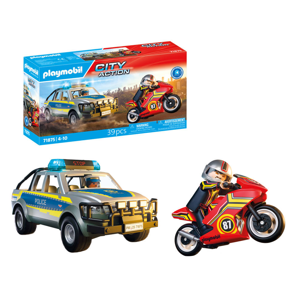 PLAYMOBIL City Action achtervolging met politie-ophaaldienst 71875 Main Image