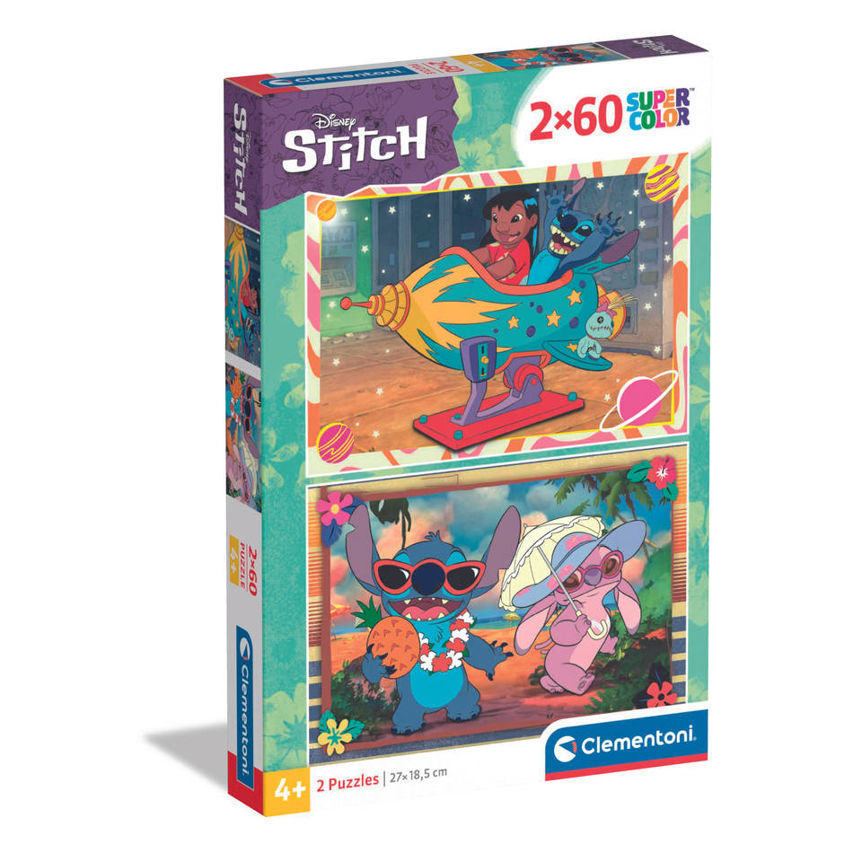 Clementoni puzzelset Stitch - 2x 60 stukjes