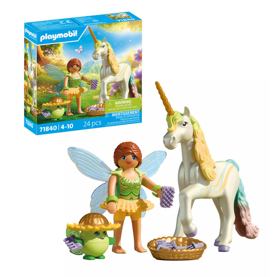 PLAYMOBIL verzameleenhoorn: Regenboogbloem met fee 71840