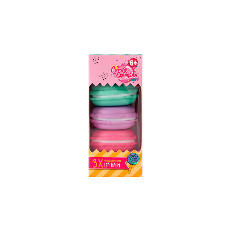 Create It! Candy Explosion lippenbalsem macaron set 3-delig