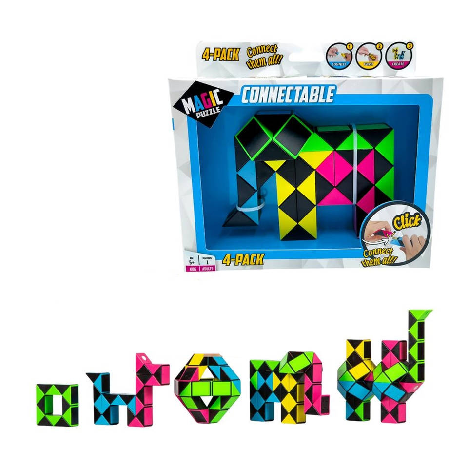 Magic Puzzle Connectable 4 pack